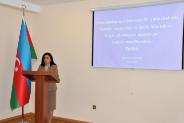 Pirallahı rayonunda “Gender bərabərliyi və qadın hüquqları:  Dayanıqlı inkişafa aparan yol” mövzusunda maarifləndirici tədbir keçirilib