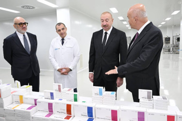Azərbaycan Respublikasının Prezidenti cənab İlham Əliyev Pirallahı Sənaye Parkında dərman istehsalı müəssisəsinin açılışında iştirak edib