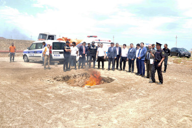 Pirallahı rayonunda “Müsadirə edilmiş narkotik vasitələri, psixotrop maddələri və onların prekursorlarını Məhvetmə Komissiyası” tərəfindən müxtəlif növ narkotik vasitələr məhv edilmişdir