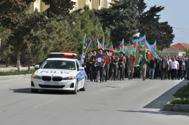 Pirallahı rayonunda Şəhidlə vida mərasimi keçirilib