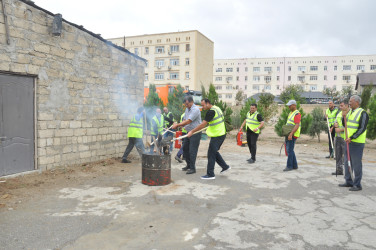 Pirallahı rayonunda mülki müdafiə məşqi keçirilib