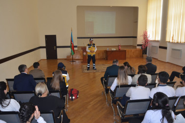 Rayonumuzda “Fövqəladə hallar zamanı davranış qaydaları” mövzusunda maarifləndirici tədbirlər keçirilmişdir