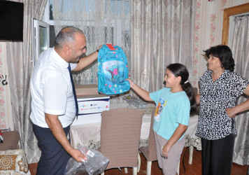 Pirallahıda şəhid övladları məktəbli ləvazimatları ilə təmin edilib