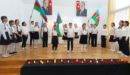 Təhsil müəssisələrində Xocalı Soyqırımının 34-cü ildönümünə həsr olunmuş  silsilə tədbirlər keçirilib