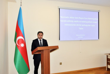 Pirallahı Rayon İcra Hakimiyyətində  dövlət qulluqçuları üçün bilik və bacarıqların artırılması üzrə  növbəti təlim keçirilmişdir