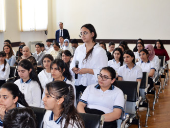 Ümumtəhsil məktəblərinin yuxarı sinif şagirdləri üçün  maarifləndirici tədbir keçirilib