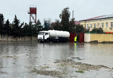 Pirallahı rayonunda  intensiv  yağışın fəsadları aradan qaldırılır