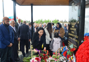 Antiterror əməliyyatları zamanı şəhid olmuş kiçik leytenant Tural Cahangirovun əziz xatirəsi ehtiramla anıldı