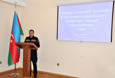 Pirallahı rayonunda “Gender bərabərliyi və qadın hüquqları:  Dayanıqlı inkişafa aparan yol” mövzusunda maarifləndirici tədbir keçirilib