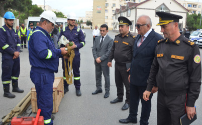 Ərazi mülki müdafiə qüvvələri ilə xəbərdarlıq toplanış məşqi keçirildi