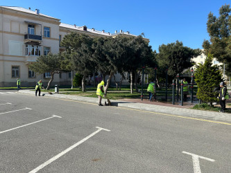 Pirallahı rayonunda növbəti iməcilik aksiyası keçirildi