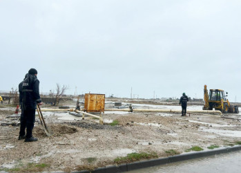 Pirallahı rayonunda  intensiv  yağışın fəsadları aradan qaldırılır